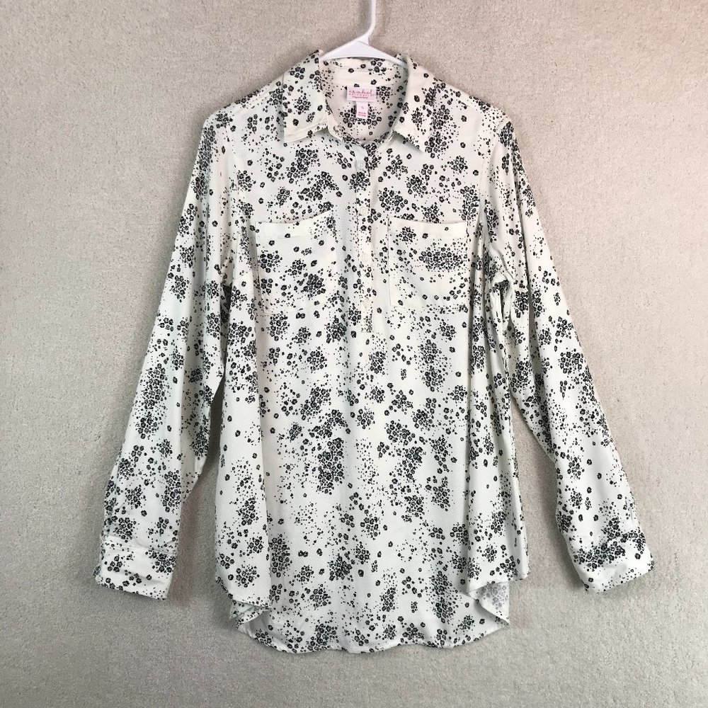 Isabel by Ingrid & Isabel Maternity Blouse Small White Floral Long Sleeve Top